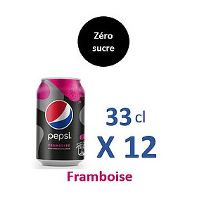 Pepsi Zéro sucre Framboise 33CLx12